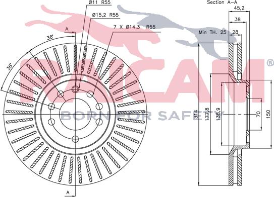 Raicam RD00614 - Brake Disc autospares.lv