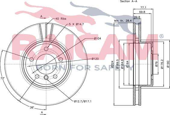 Raicam RD00086 - Brake Disc autospares.lv