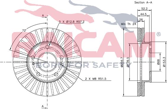 Raicam RD00154 - Brake Disc autospares.lv