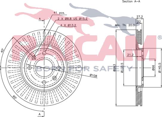 Raicam RD00107 - Brake Disc autospares.lv