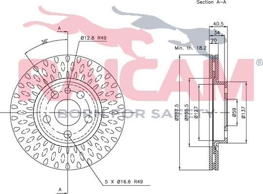 Raicam RD00111 - Brake Disc autospares.lv