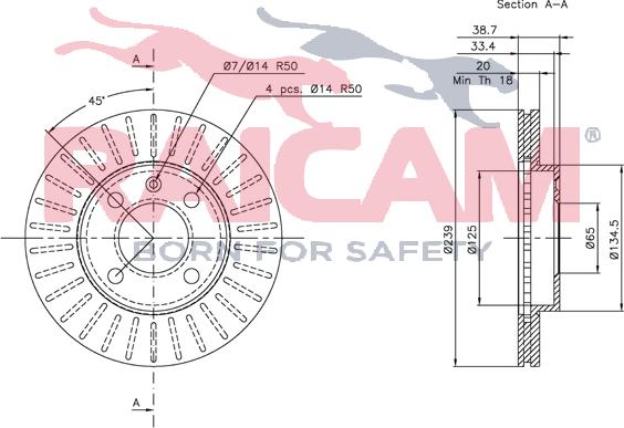 Raicam RD00854 - Brake Disc autospares.lv