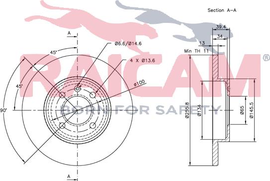 Raicam RD00856 - Brake Disc autospares.lv