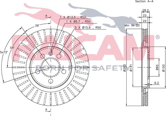 Raicam RD00862 - Brake Disc autospares.lv