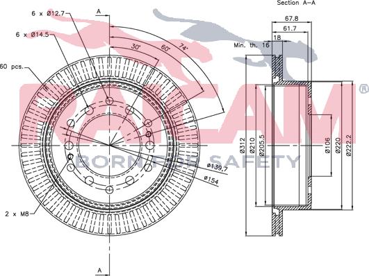 Raicam RD00819 - Brake Disc autospares.lv