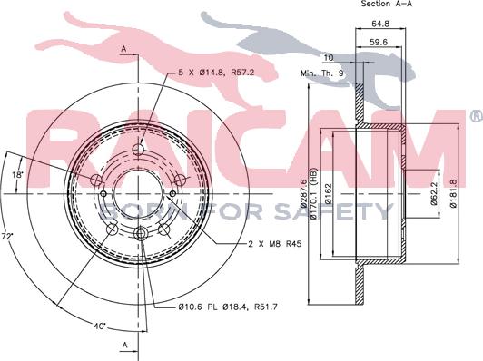 Raicam RD00814 - Brake Disc autospares.lv