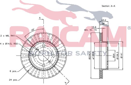 Raicam RD00815 - Brake Disc autospares.lv