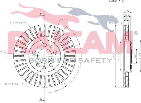 Raicam RD00886 - Brake Disc autospares.lv