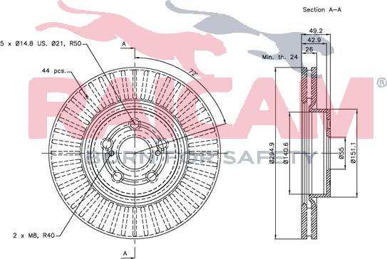 Raicam RD00835 - Brake Disc autospares.lv