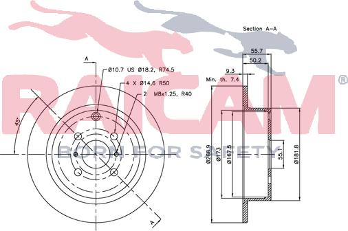 Raicam RD00825 - Brake Disc autospares.lv