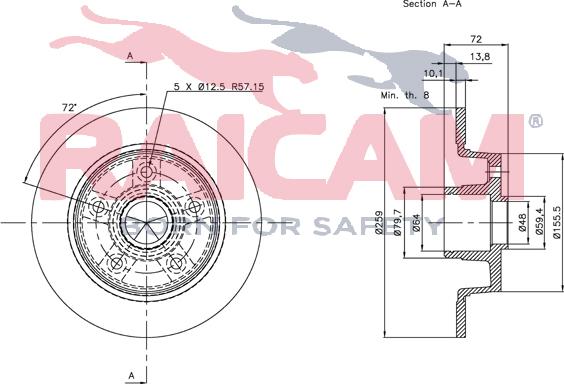 Raicam RD00395 - Brake Disc autospares.lv