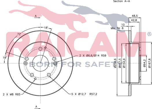 Raicam RD00304 - Brake Disc autospares.lv