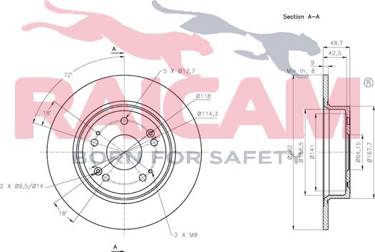 Raicam RD00317 - Brake Disc autospares.lv