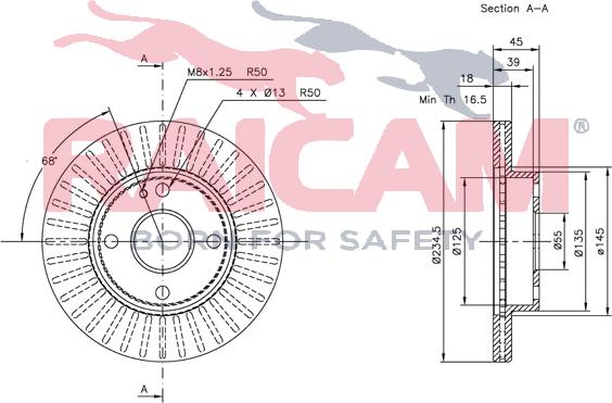 Raicam RD00385 - Brake Disc autospares.lv