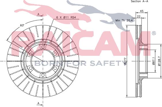 Raicam RD00334 - Brake Disc autospares.lv