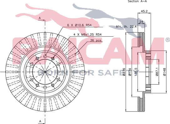 Raicam RD00333 - Brake Disc autospares.lv