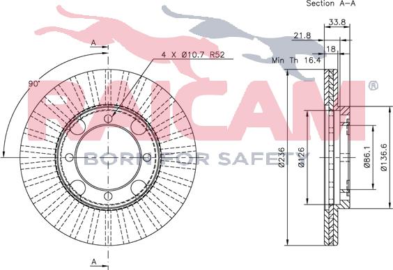 Raicam RD00329 - Brake Disc autospares.lv