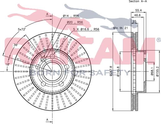 Raicam RD00255 - Brake Disc autospares.lv