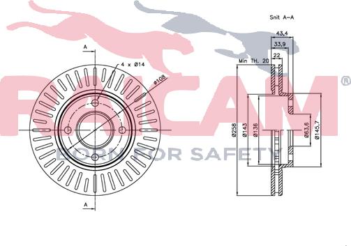 Raicam RD00258 - Brake Disc autospares.lv