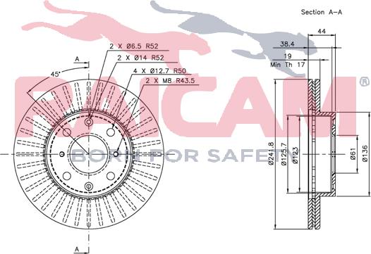 Raicam RD00283 - Brake Disc autospares.lv