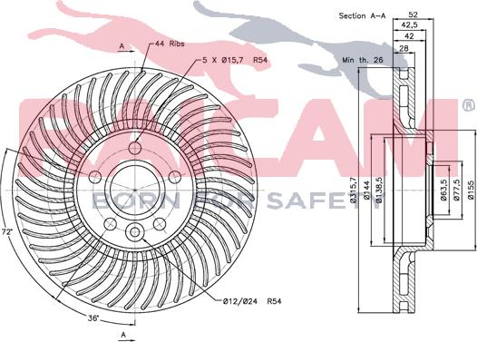 Raicam RD00270 - Brake Disc autospares.lv