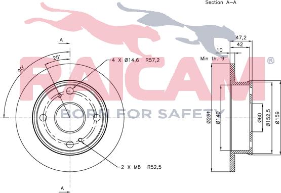 Raicam RD00798 - Brake Disc autospares.lv