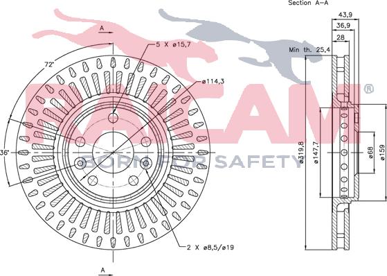 Raicam RD00703 - Brake Disc autospares.lv