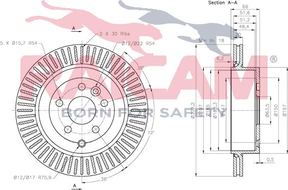 Raicam RD00733 - Brake Disc autospares.lv