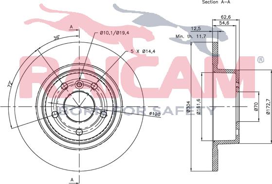 Raicam RD00721 - Brake Disc autospares.lv