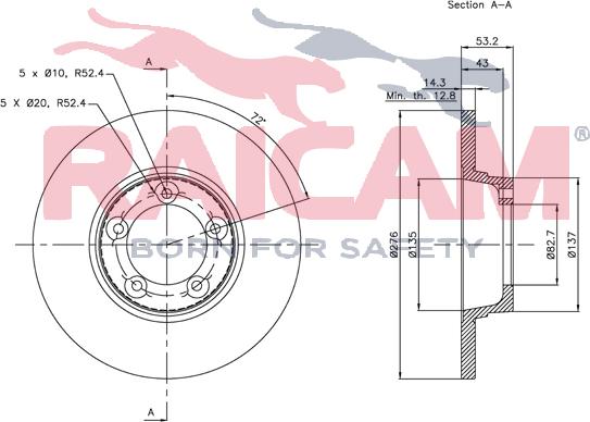 Raicam RD00723 - Brake Disc autospares.lv