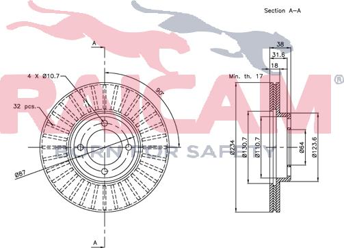 Raicam RD00776 - Brake Disc autospares.lv