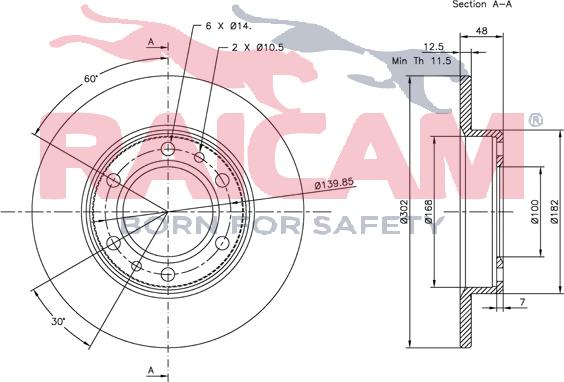 Raicam RD00772 - Brake Disc autospares.lv