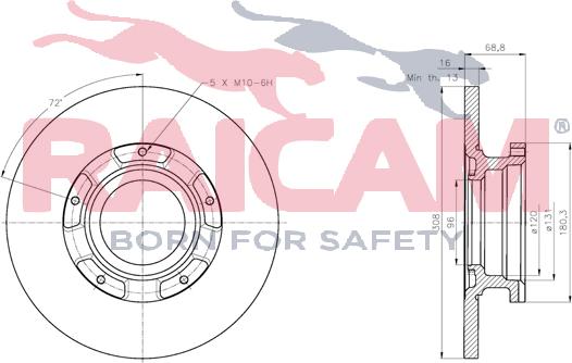 Raicam RD01445 - Brake Disc autospares.lv