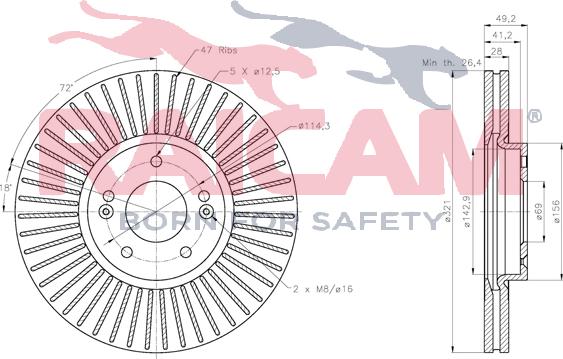 Raicam RD01459 - Brake Disc autospares.lv