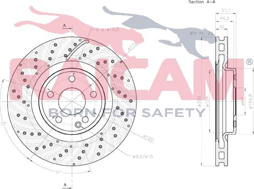 Raicam RD01450 - Brake Disc autospares.lv