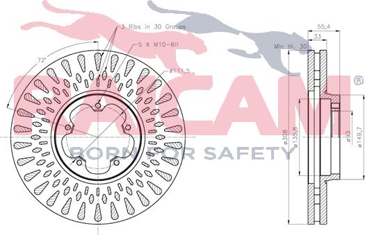 Raicam RD01466 - Brake Disc autospares.lv