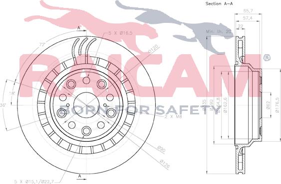 Raicam RD01403 - Brake Disc autospares.lv