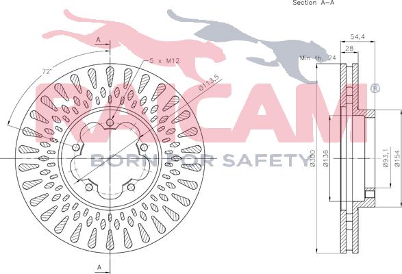 Raicam RD01412 - Brake Disc autospares.lv