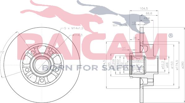 Raicam RD01489 - Brake Disc autospares.lv