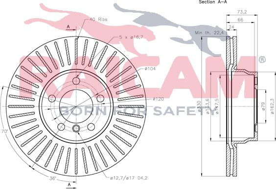 Raicam RD01439 - Brake Disc autospares.lv