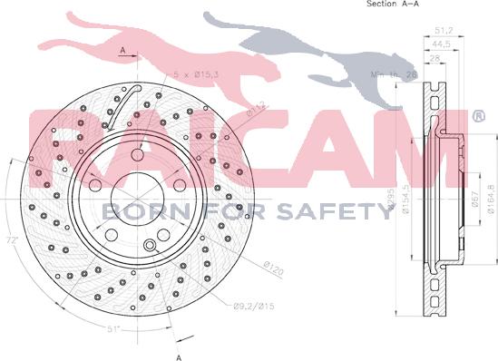 Raicam RD01426 - Brake Disc autospares.lv