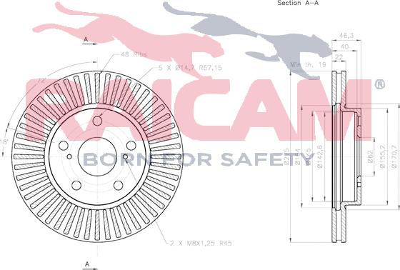 Raicam RD01098 - Brake Disc autospares.lv