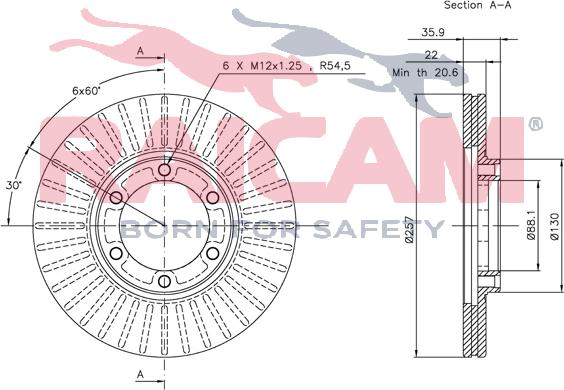 Raicam RD01054 - Brake Disc autospares.lv