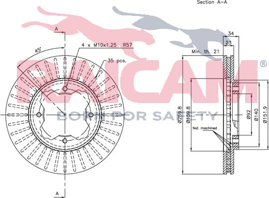 Raicam RD01064 - Brake Disc autospares.lv