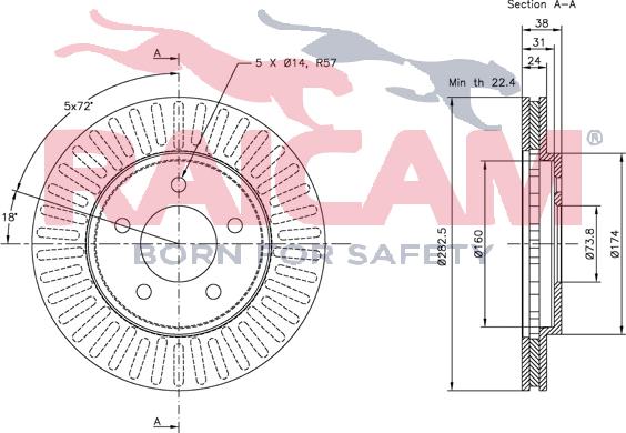 Raicam RD01013 - Brake Disc autospares.lv