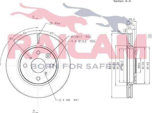 Raicam RD01083 - Brake Disc autospares.lv