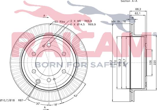 Raicam RD01082 - Brake Disc autospares.lv