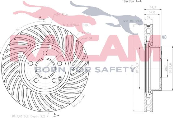 Raicam RD01076 - Brake Disc autospares.lv