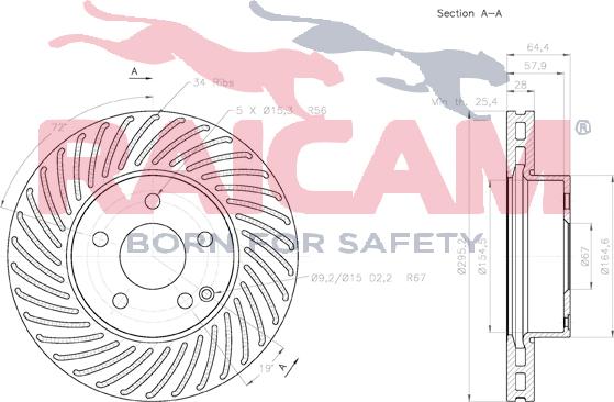 Raicam RD01073 - Brake Disc autospares.lv