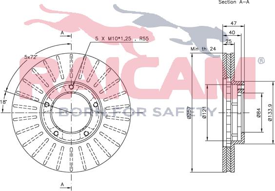 Raicam RD01072 - Brake Disc autospares.lv